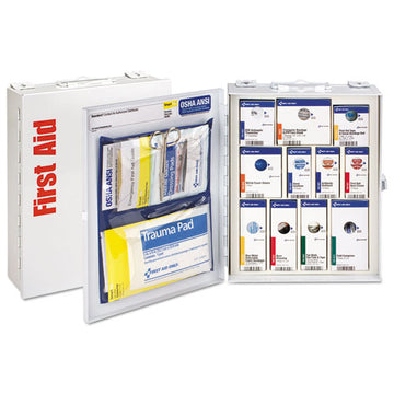 First Aid Only™ Ansi 2015 Smartcompliance Food Service Cabinet W-o Medication, 25 People, 94 Pieces, Metal Case freeshipping - TVN Wholesale